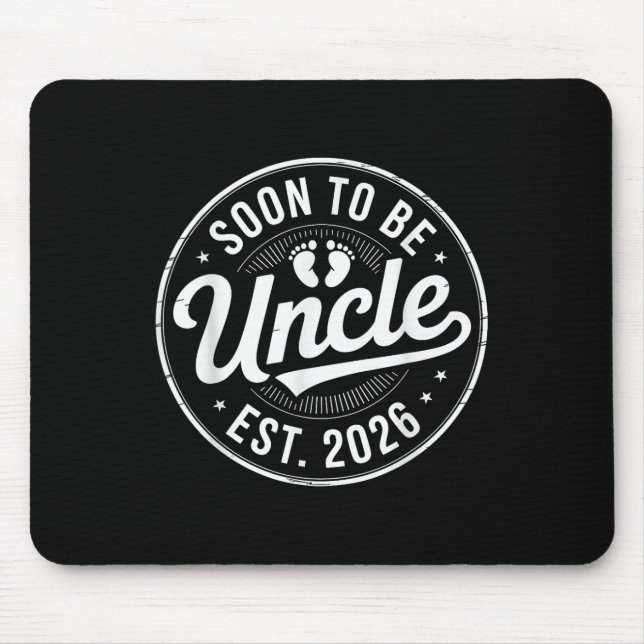 New Family Member Announcement Soon To Be Uncle Es Mouse Mat (Front)