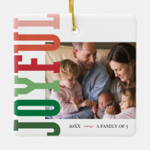 New Family Member Joyful Holiday Photo 