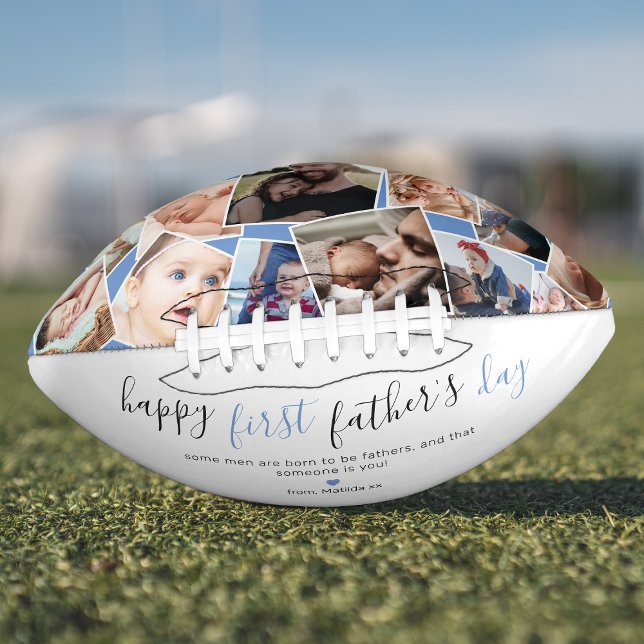 New Father Photo Collage Keepsake American Football (Creator Uploaded)
