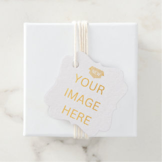 NEW! Favour Tag - Real Foil -Set of 12 Fancy Squar