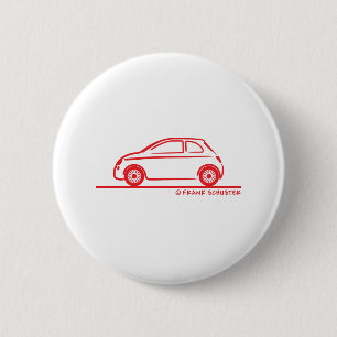 New Fiat 500 Cinquecento 6 Cm Round Badge