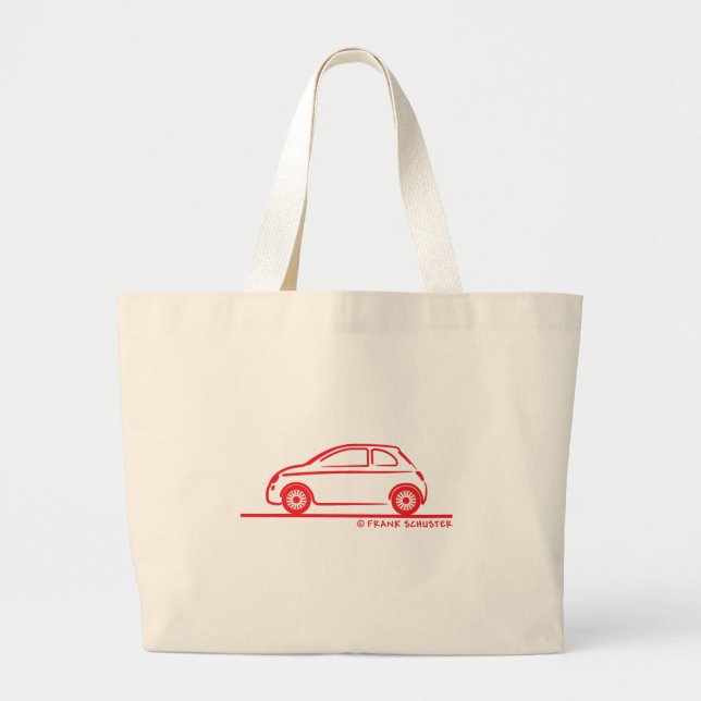 New Fiat 500 Cinquecento Large Tote Bag (Front)