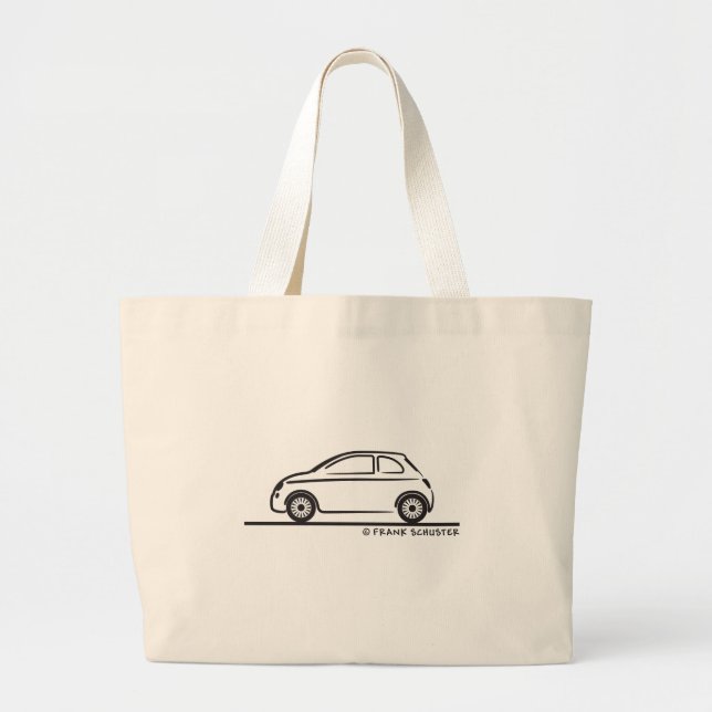 New Fiat 500 Cinquecento Large Tote Bag (Front)