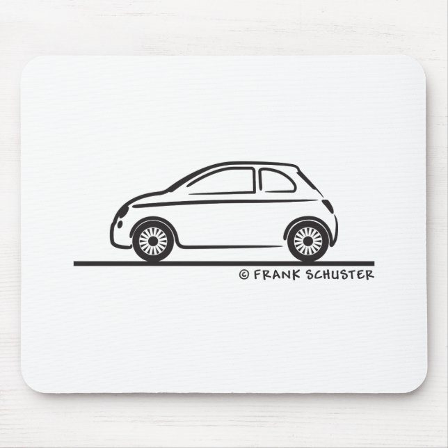 New Fiat 500 Cinquecento Mouse Mat (Front)