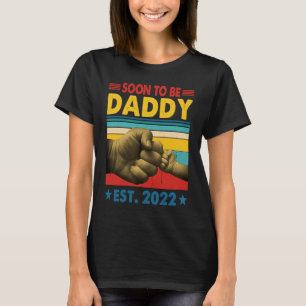 New First Time Dad Soon To Be Daddy Retro Fathers T-Shirt