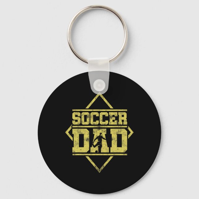 New First Time Dad To Be Instruct Soccer Daddy Da1 Key Ring (Front)