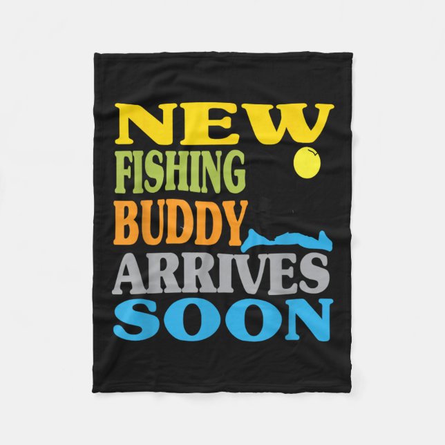 New Fishing Father’s Day Grandpa, Funny, Mom, Baby Fleece Blanket (Front)