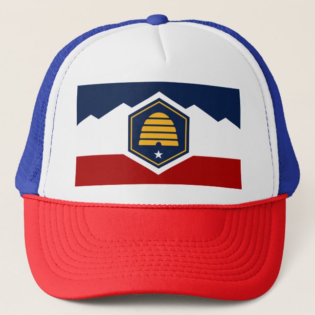 New flag of Utah State  Trucker Hat (Front)