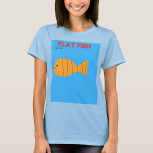 New flat fish fat cat friend womens T-Shirt