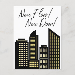 New Floor New Door New Apartment Announcement Postcard