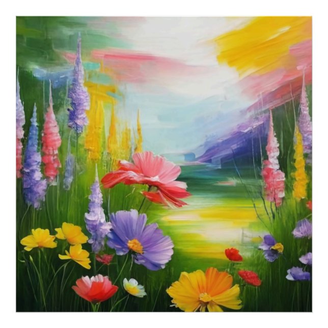 NEW! Floral Path Watercolor Photo Enlargement (Front)