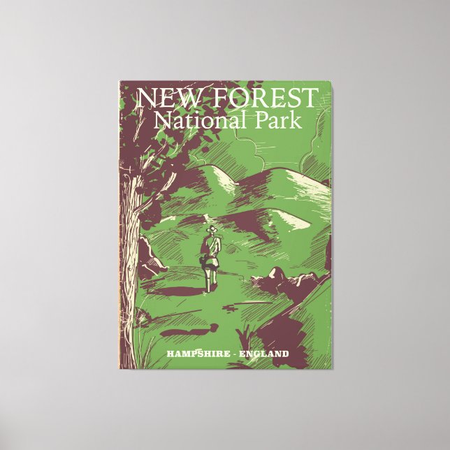 New Forest, Hampshire, England Canvas Print (Front)