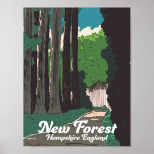 New forest Hampshire England Poster