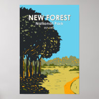 New Forest National Park England Vintage