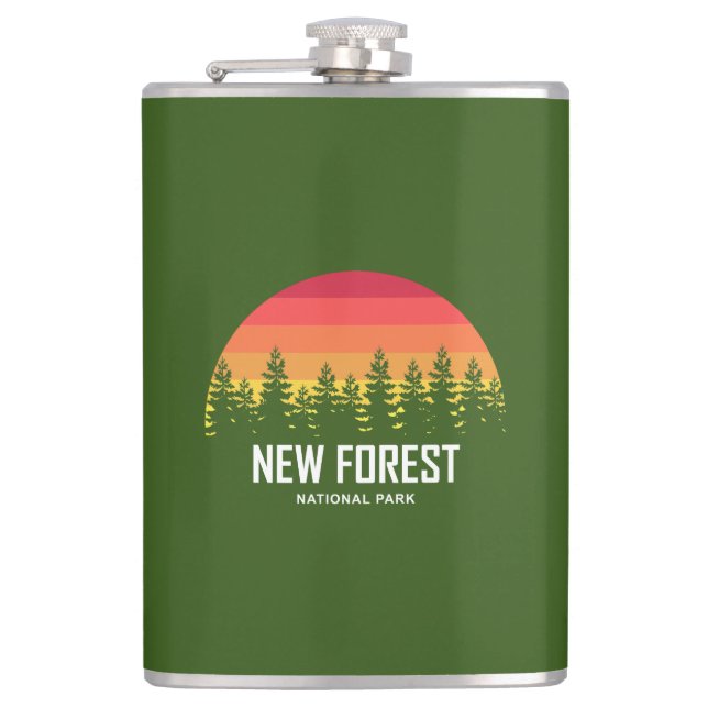 New Forest National Park Hip Flask (Front)