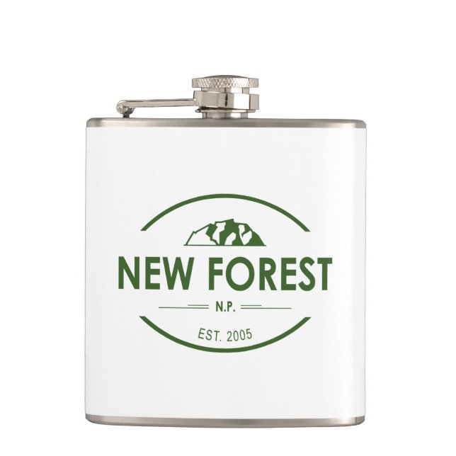New Forest National Park Hip Flask (Front)