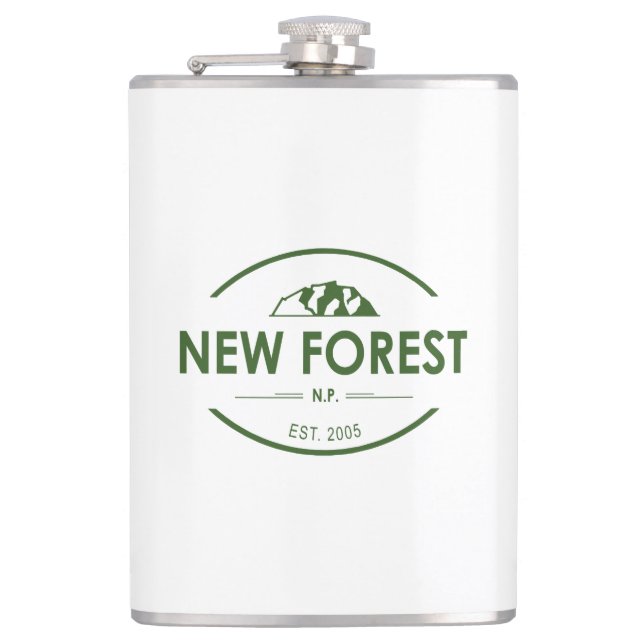New Forest National Park Hip Flask (Front)