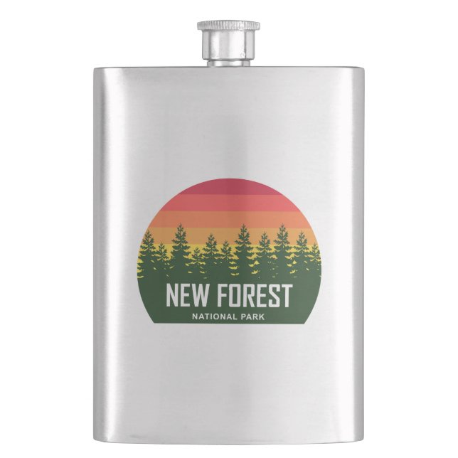 New Forest National Park Hip Flask (Front)