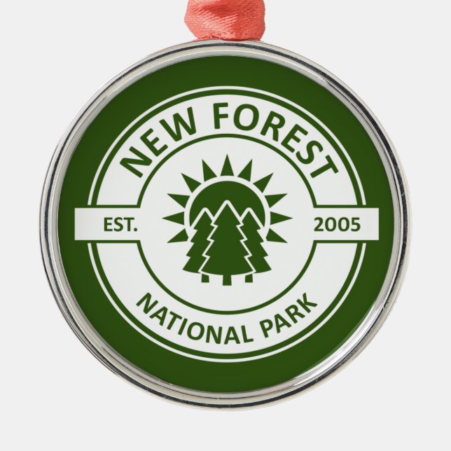 New Forest National Park Metal Tree Decoration (Front)