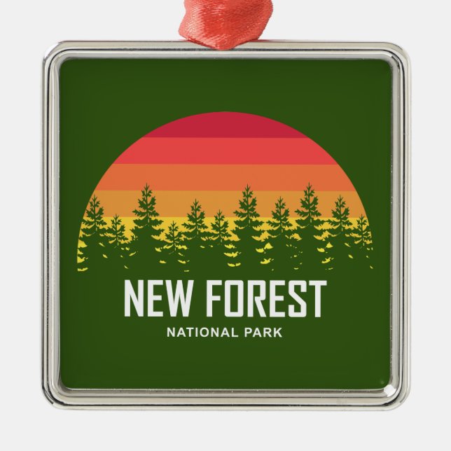 New Forest National Park Metal Tree Decoration (Front)