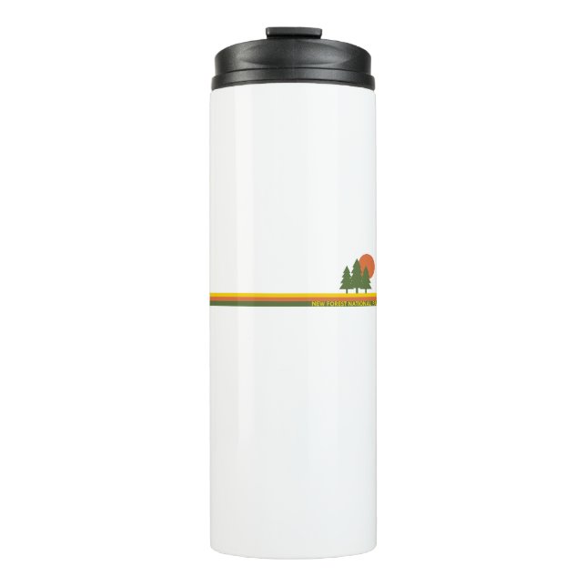 New Forest National Park Pine Trees Sun Thermal Tumbler (Front)