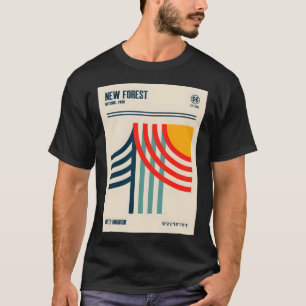 New Forest National Park Retro Travel Art T-Shirt