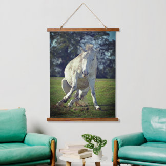 New Forest White Pony Funny Pose Hanging Tapestry