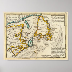 New Found Land, St Laurence Bay, Acadia Poster