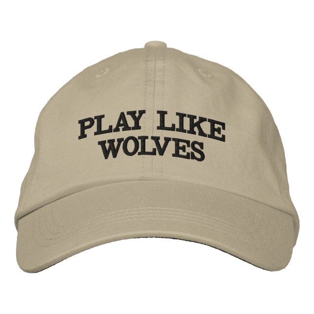 NEW FOUND WORTH! ''PLAY LIKE WOLVES'' EMBROIDERED  EMBROIDERED HAT (Front)