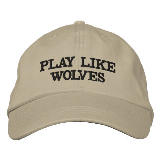 NEW FOUND WORTH! ''PLAY LIKE WOLVES'' EMBROIDERED HAT