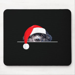 New Foundland Dog Lover Funny Santa Hat Christmas  Mouse Mat