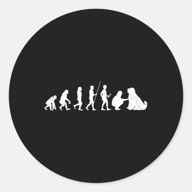 New Foundland Shirt Men Women New Foundland Dog Mo Classic Round Sticker (Front)