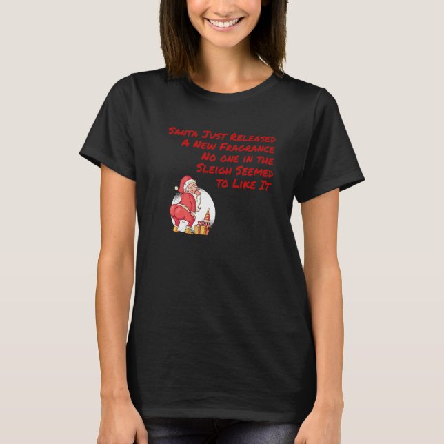 New Fragrance  Flatulence Santa Elf Christmas Appa T-Shirt (Front)