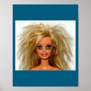 New funny distressed blonde doll face meme  poster