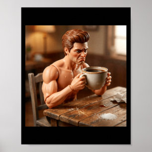 New funny distressed doll male meme poster