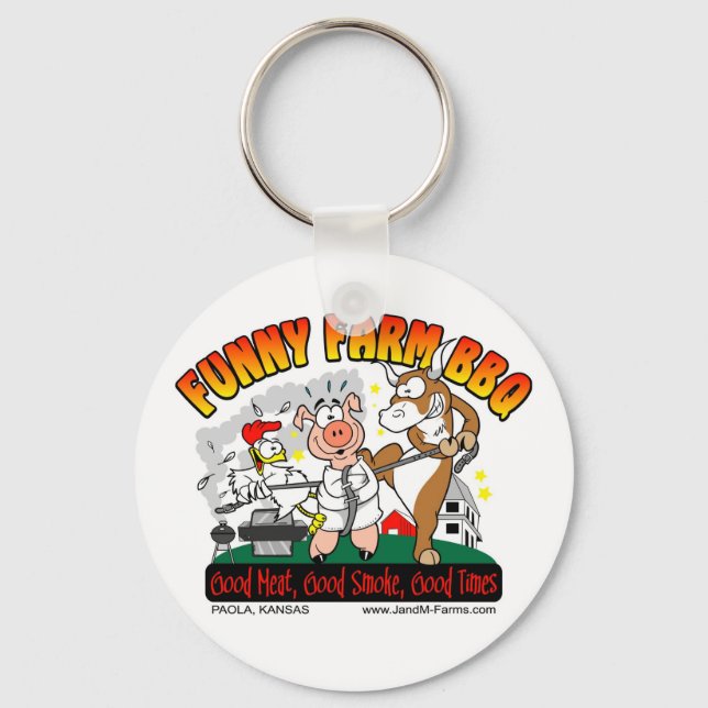 ***NEW***Funny Farm BBQ Key Chain (Front)