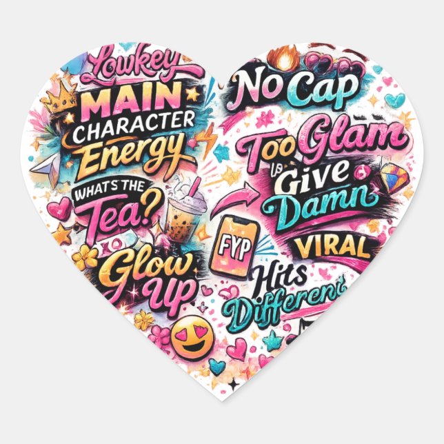 New generation of stickers. heart sticker (Front)