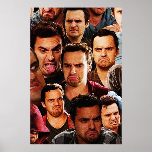 New Girl  Nick Miller Collage Poster (Front)