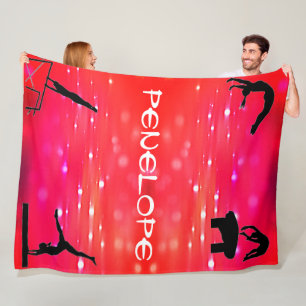 New Girls Gymnastics Events Blanket Personalised