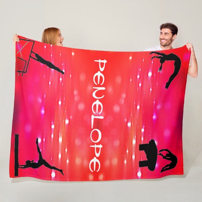 New Girls Gymnastics Events Blanket Personalised (In Situ)