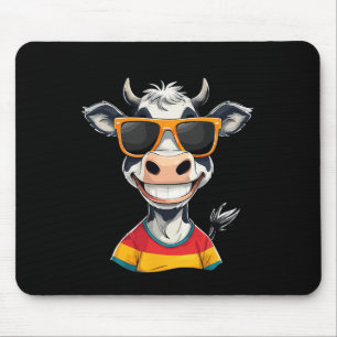 New Glarus Wi Usa Funny Cow Cartoon Design  Mouse Mat