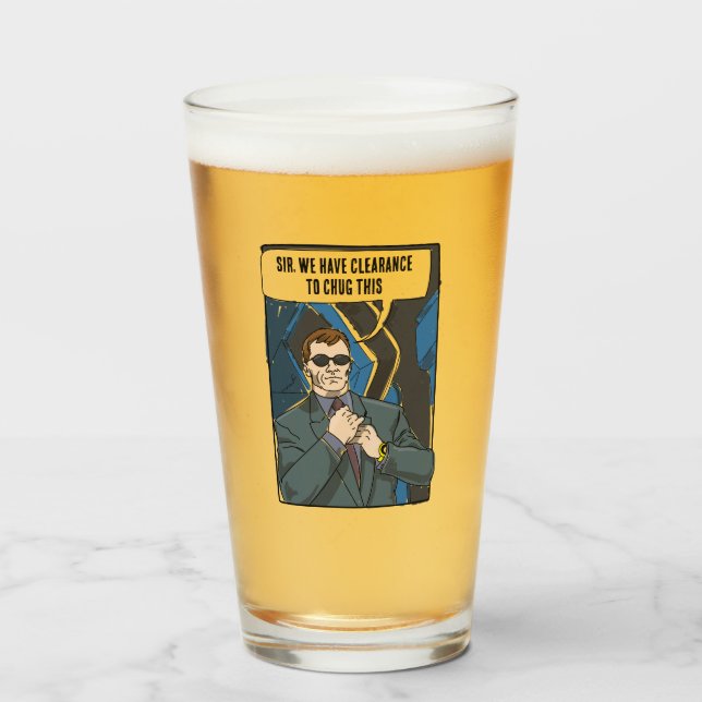 NEW! Glass Cup Clearance to Chug - Size 16oz (Front Filled)