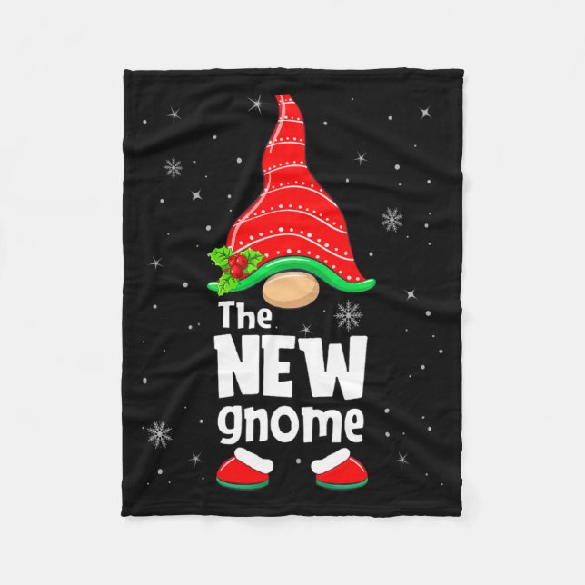 New Gnome Matching Family Group Christmas Party Pa Fleece Blanket (Front)