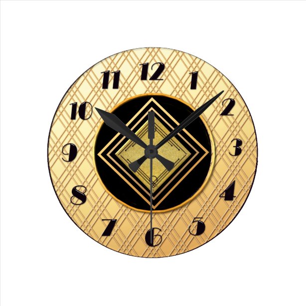 Art Deco Wall Clocks Zazzle UK