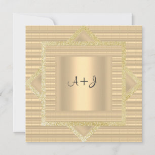 NEW GOLD SEPIA ELEGANT WEDDING INVITATION