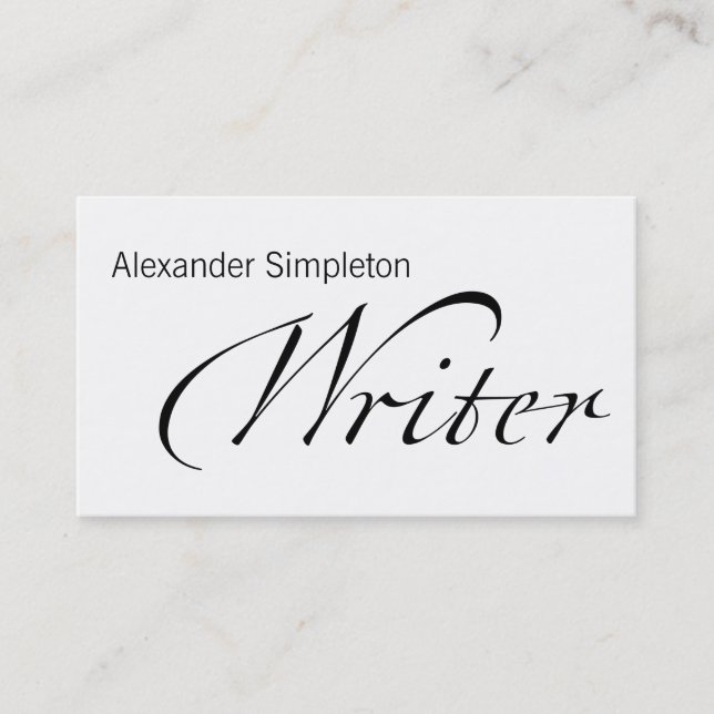 New Gothic Writer Business Card (Front)