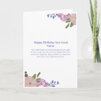  New Grad Nurse Birthday Card