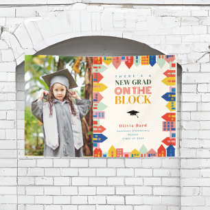 New Grad On The Block Kids Graduation Photo Banner