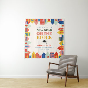 New Grad On The Block Kids Graduation  Tapestry
