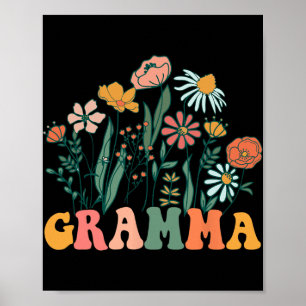 New Gramma Wildflower First Birthday & Baby Sh Poster